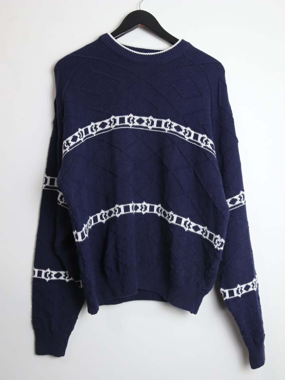 Vintage Northcountry Eaton Textured Knit Isle Pullover Sweater Size Large